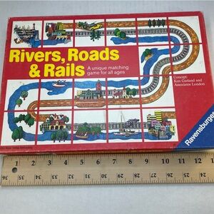 Vintage Rivers, Roads & Rails Gameboard 1989